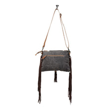Load image into Gallery viewer, Patty Tooled Cowhide Fringe Crossbody Purse
