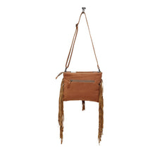 Load image into Gallery viewer, Reba Tooled Cowhide Fringe Crossbody Purse
